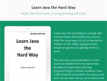 Tablet Screenshot of learnjavathehardway.org